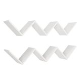 Mensola Bianco 6 Ripiani set da 2 Mensole 129x22x50h cm - Palata