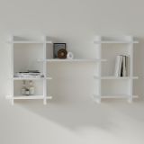 Mensola Bianco 7 Ripiani 116x20x60h cm, - Carrosio