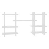 Mensola Bianco 7 Ripiani 116x20x60h cm, - Carrosio