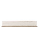 Mensola Bianco Anticato Marrone Rovere un Ripiano 120x19.5x22h cm, Portata Ripiani 5 - Picciano