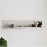 Mensola Bianco Crema un Ripiano Sfumatura Colore Struttura Crema 138x20x24h cm, - Rasun