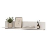 Mensola Bianco Crema un Ripiano Sfumatura Colore Struttura Crema 138x20x24h cm, - Rasun