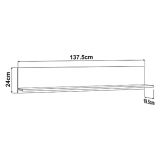 Mensola Bianco Crema un Ripiano Sfumatura Colore Struttura Crema 138x20x24h cm, - Rasun