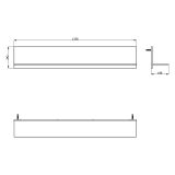 Mensola Bianco Crema un Ripiano Sfumatura Colore Struttura Crema 138x20x24h cm, - Rasun