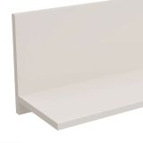 Mensola Bianco Crema un Ripiano Sfumatura Colore Struttura Crema 138x20x24h cm, - Rasun