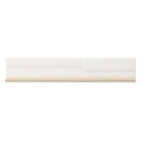 Mensola Bianco Lucido Marrone Rovere un Ripiano Sfumatura Colore Struttura Lucido 128x20x24h cm, Sfumatura Colore Struttura Rovere - Livo
