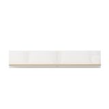 Mensola Bianco Lucido Marrone Rovere un Ripiano Sfumatura Colore Struttura Lucido 128x20x24h cm, Sfumatura Colore Struttura Rovere - Livo