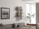 Mensola Bianco Marrone Noce 3 Ripiani Colore Struttura Marrone 96x20x101h cm, Sfumatura Colore Struttura Noce - Erbe