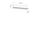 Mensola Bianco Marrone Noce un Ripiano 120x19.5x24h cm, Portata Ripiani 5 - Bellini