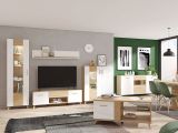 Mensola Bianco Marrone Rovere un Ripiano 150x19.5x25h cm, Portata Ripiani 5 - Saturnia