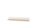 Mensola Bianco Marrone Rovere un Ripiano Dettaglio Geometrico 146x19.5x24h cm, Portata Ripiani 5 - Suelli