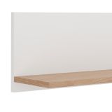 Mensola Bianco Opaco Marrone Rovere un Ripiano Sfumatura Colore Struttura Opaco 138x20x24h cm, Sfumatura Colore Struttura Rovere - Norbio