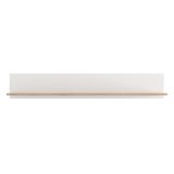 Mensola Bianco Opaco Marrone Rovere un Ripiano Sfumatura Colore Struttura Opaco 138x20x24h cm, Sfumatura Colore Struttura Rovere - Norbio