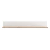 Mensola Bianco Opaco Marrone Rovere un Ripiano Sfumatura Colore Struttura Opaco 138x20x24h cm, Sfumatura Colore Struttura Rovere - Norbio