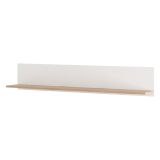 Mensola Bianco Opaco Marrone Rovere un Ripiano Sfumatura Colore Struttura Opaco 138x20x24h cm, Sfumatura Colore Struttura Rovere - Norbio