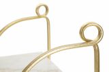 Mensola Bianco oro un Ripiano Colore Struttura oro 40x16x18h cm, - Paci
