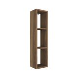 Mensola Concordia, Scaffale, Ripiano a muro, Scaffalatura multiuso, 22x19 h90 cm, Noce