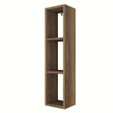 Mensola Concordia, Scaffale, Ripiano a muro, Scaffalatura multiuso, 22x19 h90 cm, Noce