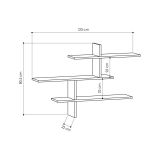 Mensola da parete design 22x123cm quercia - Antani