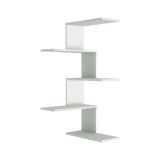 Mensola Galatea, Scaffale, Ripiano a muro, Scaffalatura multiuso, 52x30h109 cm, Bianco
