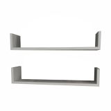 Mensola Ismene, Scaffale, Ripiano a muro, Scaffalatura multiuso, 63x15 h15 cm, Bianco