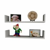 Mensola Ismene, Scaffale, Ripiano a muro, Scaffalatura multiuso, 63x15 h15 cm, Bianco