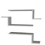 Mensola Jotun, Scaffale, Ripiano a muro, Scaffalatura multiuso, 56x15 h18 cm, Bianco
