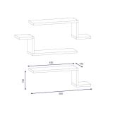 Mensola Jotun, Scaffale, Ripiano a muro, Scaffalatura multiuso, 56x15 h18 cm, Bianco