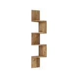 Mensola Kalliope, Scaffale, Ripiano a muro, Scaffalatura multiuso, 22x22h117 cm, Quercia