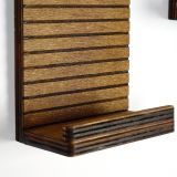 Mensola Marrone Naturale 2 Ripiani set da 2 13x7x13h cm, Sfumatura Colore Struttura Naturale - Soglio