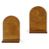 Mensola Marrone Naturale 2 Ripiani Sfumatura Colore Struttura Naturale 16x26x9h cm, - Ussassai