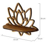Mensola Marrone Naturale 2 Ripiani Sfumatura Colore Struttura Naturale 33x10x26h cm, - Berria