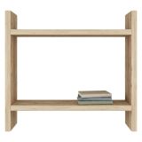 Mensola Marrone Naturale 2 Ripiani Sfumatura Colore Struttura Naturale 34x10x30h cm, - Morfasso