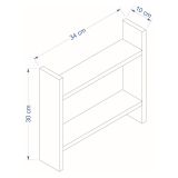 Mensola Marrone Naturale 2 Ripiani Sfumatura Colore Struttura Naturale 34x10x30h cm - Morfasso