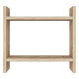 Mensola Marrone Naturale 2 Ripiani Sfumatura Colore Struttura Naturale 34x10x30h cm - Morfasso