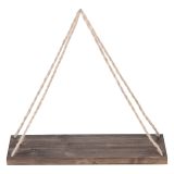 Mensola Marrone Naturale un Ripiano Fatto a Mano, in Legno di Abete 60x2x13h cm, Sfumatura Colore Struttura Naturale - Trocchia