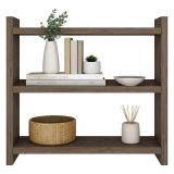 Mensola Marrone Noce 2 Ripiani Sfumatura Colore Struttura Noce 44x10x40h cm, - Rizza