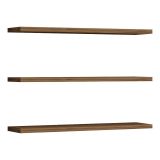 Mensola Marrone Noce 3 Ripiani set da 3 60x15x2h cm, Sfumatura Colore Struttura Noce - Meina
