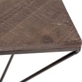 Mensola Marrone Noce Nero 2 Ripiani in Legno di Abete 33x13x30h cm, Colore Struttura Nero - Cassola