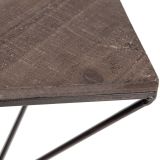 Mensola Marrone Noce Nero 3 Ripiani in Legno di Abete 45x13x34h cm, Colore Struttura Nero - Caccuri