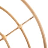 Mensola Marrone Rovere 2 Ripiani Finitura in Rattan 35x18x46h cm, Sfumatura Colore Struttura Rovere - Daleka
