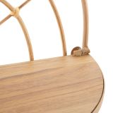 Mensola Marrone Rovere 2 Ripiani Finitura in Rattan 35x18x46h cm, Sfumatura Colore Struttura Rovere - Daleka
