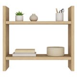 Mensola Marrone Rovere 2 Ripiani Sfumatura Colore Struttura Rovere 34x10x30h cm, - Morfasso
