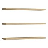 Mensola Marrone Rovere 3 Ripiani set da 3 60x15x2h cm, Sfumatura Colore Struttura Rovere - Meina