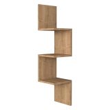 Mensola Marrone Rovere 3 Ripiani Sfumatura Colore Struttura Rovere 105x25x25h cm, - Budoni