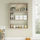 Mensola Marrone Rovere 3 Ripiani Sfumatura Colore Struttura Rovere 43x9x60h cm - Krosa