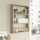 Mensola Marrone Rovere 3 Ripiani Sfumatura Colore Struttura Rovere 43x9x60h cm - Krosa