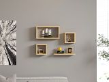 Mensola Marrone Rovere 4 Ripiani Modulabile 24x15x44h cm, Sfumatura Colore Struttura Rovere - Subbiano
