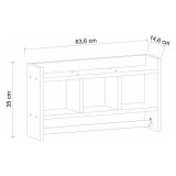 Mensola Marrone Rovere 4 Ripiani Sfumatura Colore Struttura Rovere 64x15x35h cm - Cortale