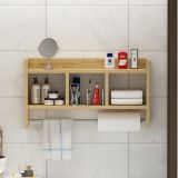 Mensola Marrone Rovere 4 Ripiani Sfumatura Colore Struttura Rovere 64x15x35h cm - Cortale